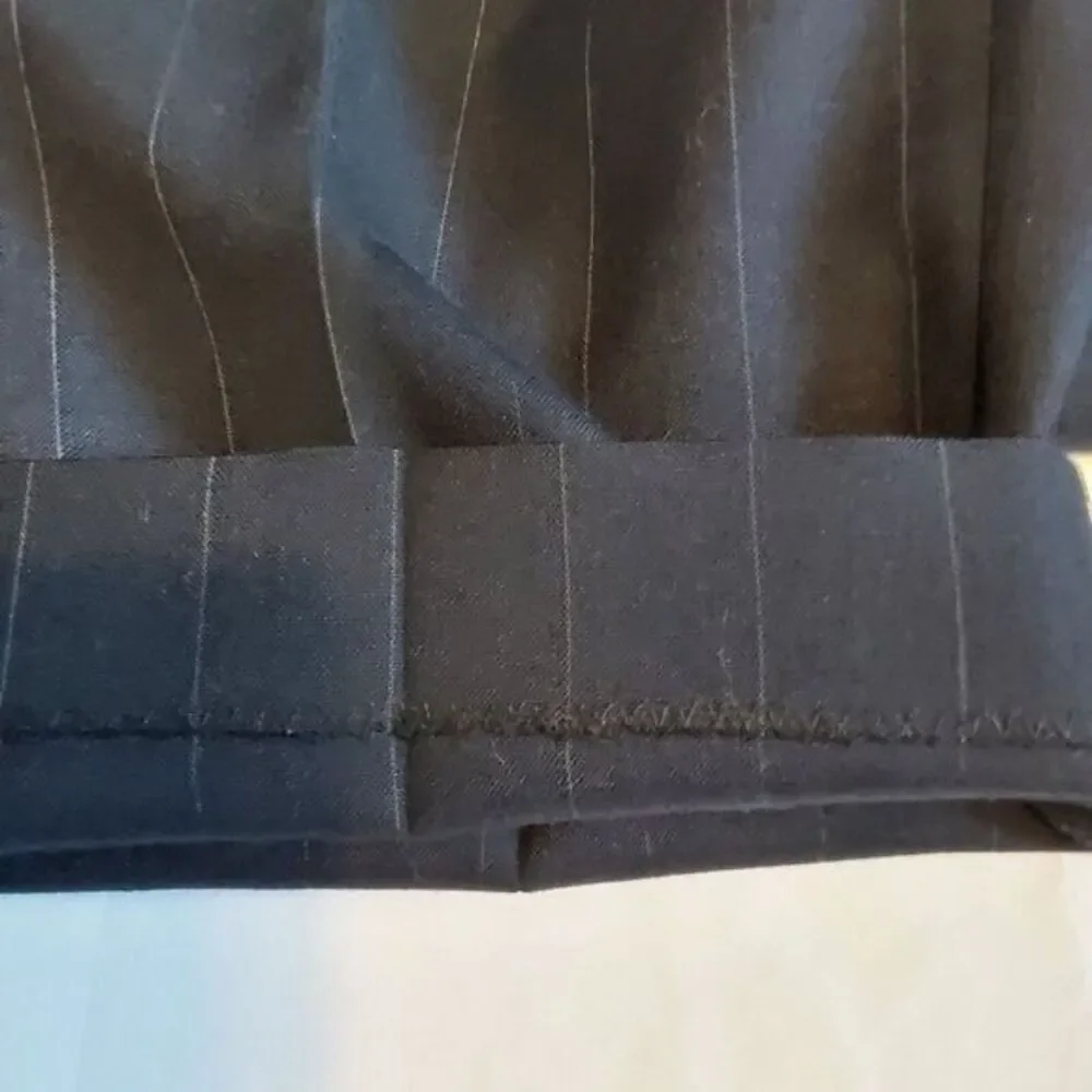 STANLEY BLACKER‎ Navy Blue Pinstripe Men's 2Pc Suit. Jacket Sz 40L & Pants 34x31